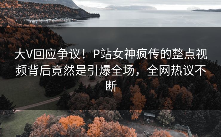 大V回应争议！P站女神疯传的整点视频背后竟然是引爆全场，全网热议不断